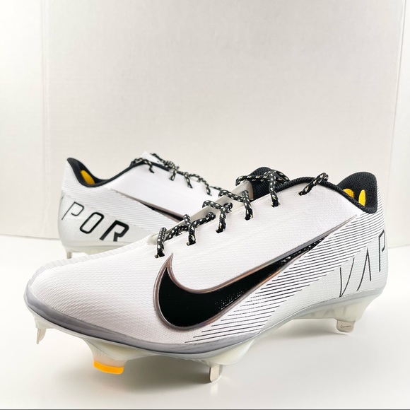 NIKE LUNAR VAPOR ULTRAFLY ELITE 3 BASEBALL CLEATS CJ7577-103 WHITE BLACK MEN’S - Picture 5 of 11